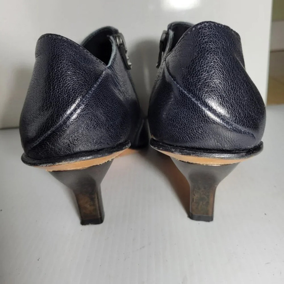 CYDWOQ Remote kitten low Heel black leather size 38 - Picture 5 of 10